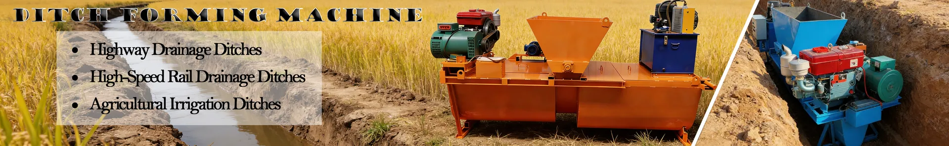 Concrete Ditch Lining Machine Banner
