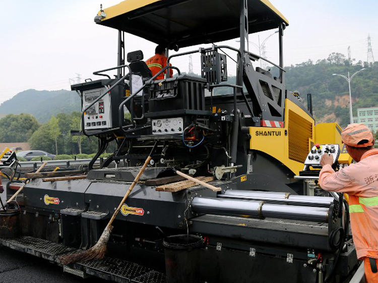 Shantui Srp95m Road Machine 10m Width Asphalt Track Paver