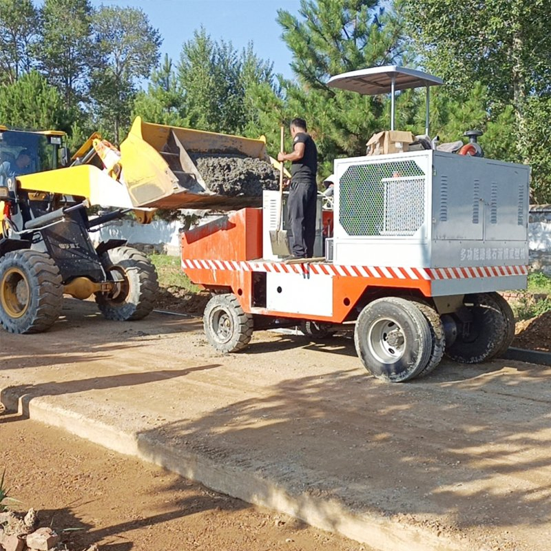 Slipform Paver for Versatile Use in Curb, Gutter, and Small Barrier Construction