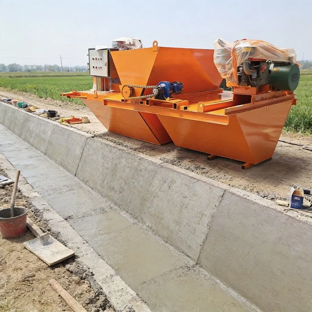 Hydraulic U-Shape Ditch Slipform Machine for Road Projects