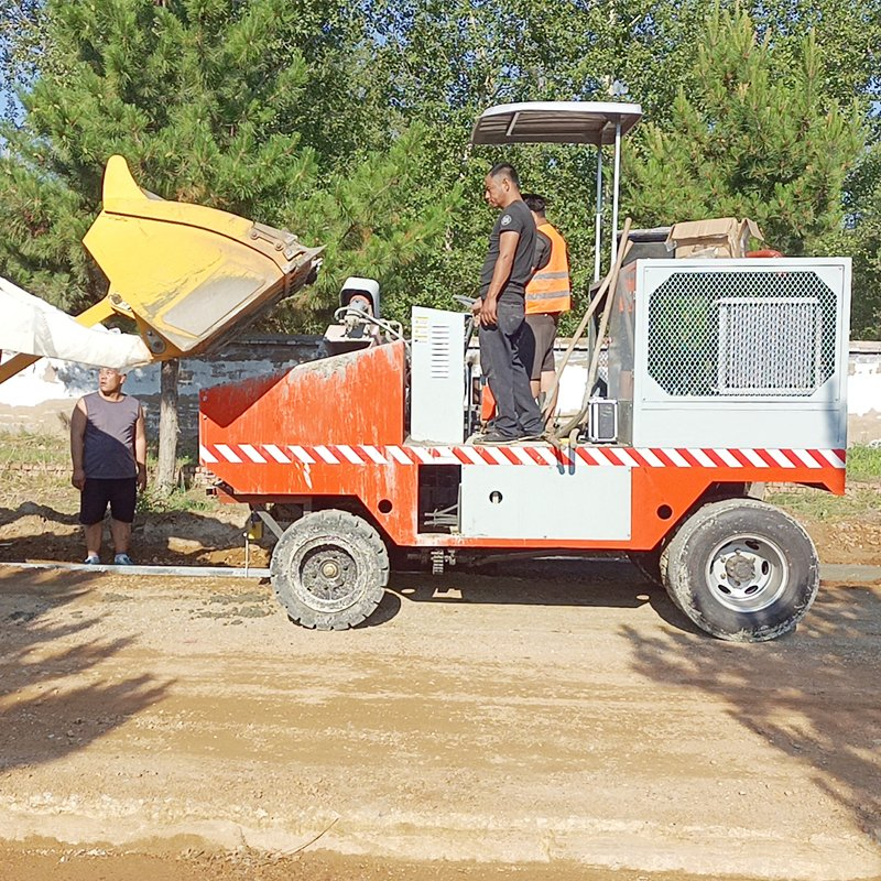 Slipform Paver for Versatile Use in Curb, Gutter, and Small Barrier Construction