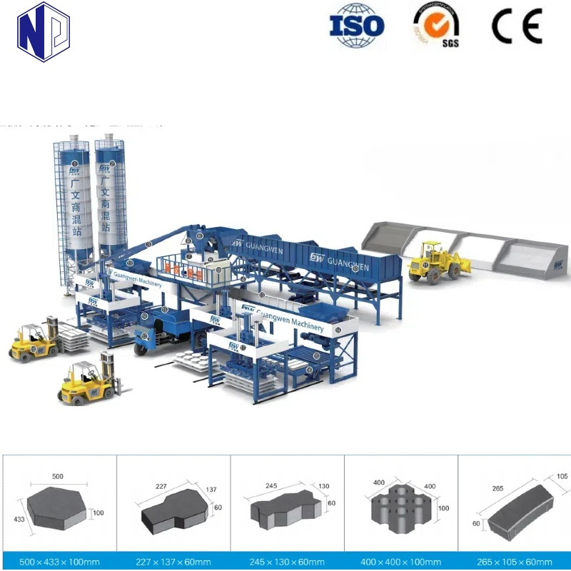 China Construction Machinery Nianpeng CE, ISO, SGS Concrete Block Brick Machine