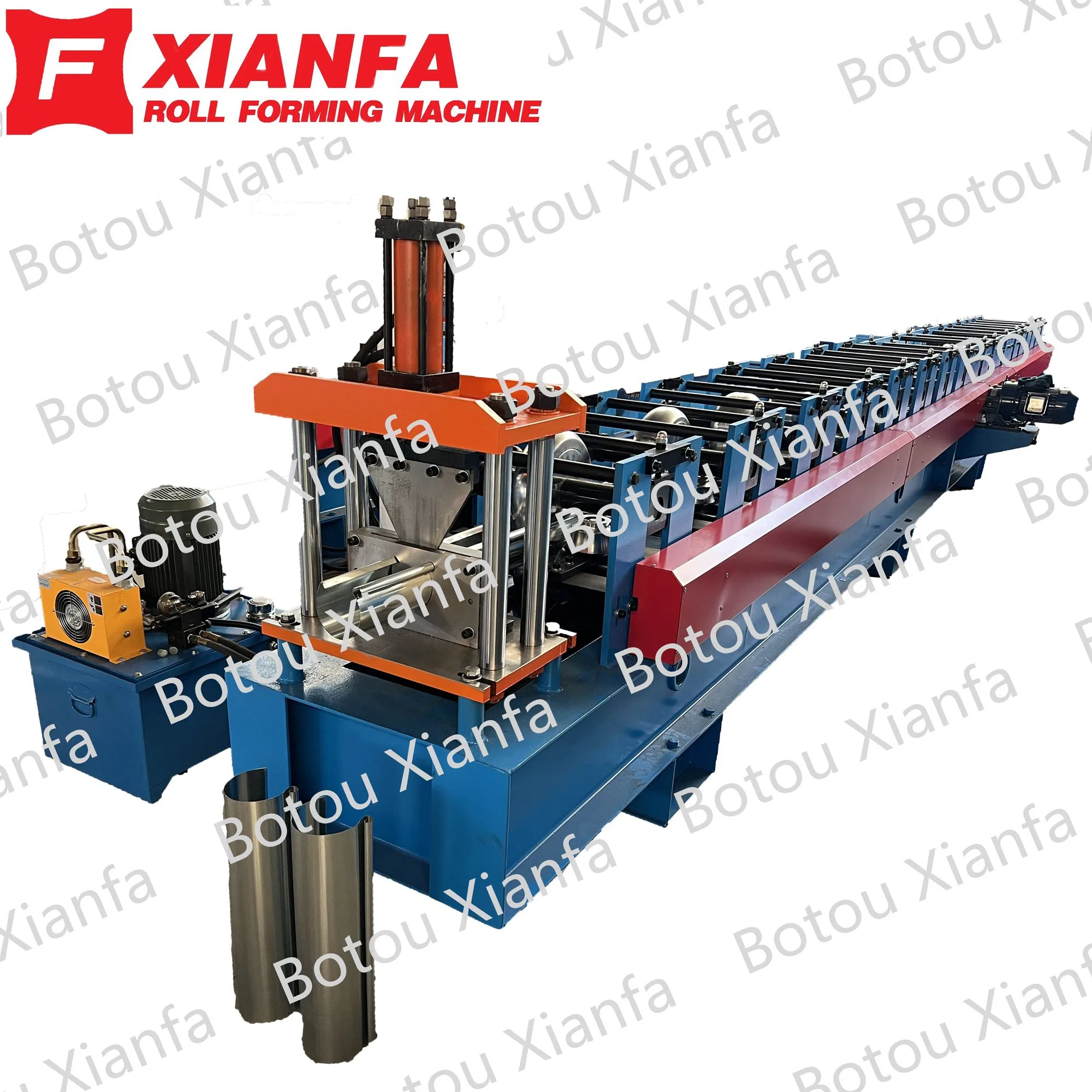 Metal Half Round Gutter Making Machinery Drainage Ditch Roll Forming Machine Gutter Making Machine Supplier Galvanized Steel Half-Round Gutter Making Machinery