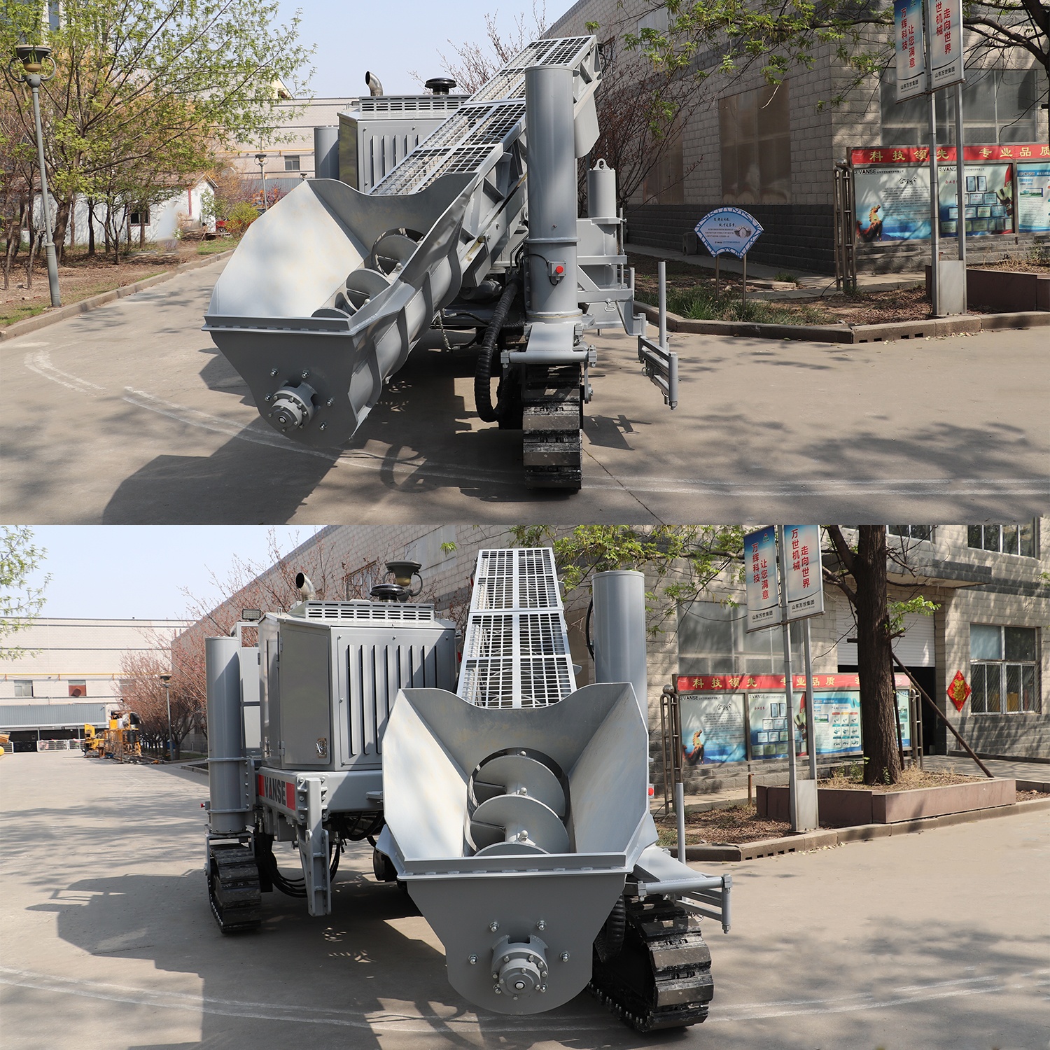 VANSE WS3-14 Concrete Drainage Ditch Slipform Machine Road Curb Slipform Machine Kerbstone Slipform Making Machine Factory