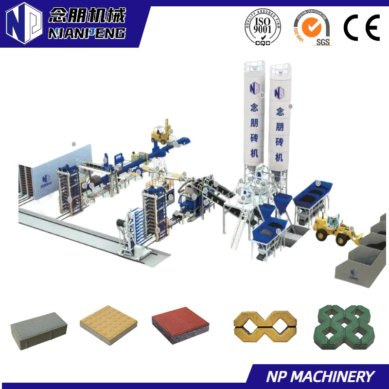 China Construction Machinery Nianpeng CE, ISO, SGS Concrete Block Brick Machine