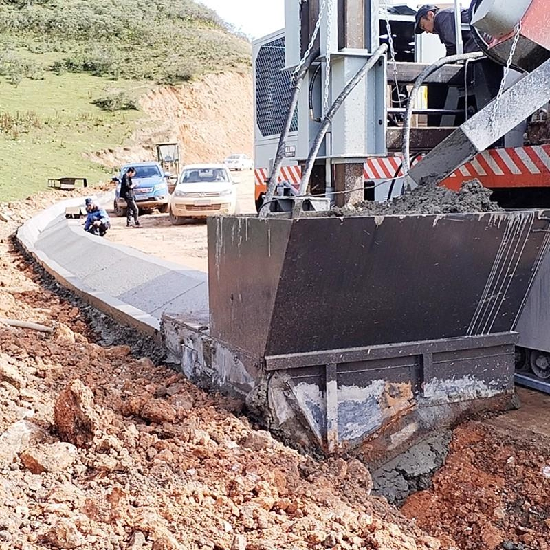 High Efficiency Integrated Gutter Making Machine Concrete Curb Slipform Paver