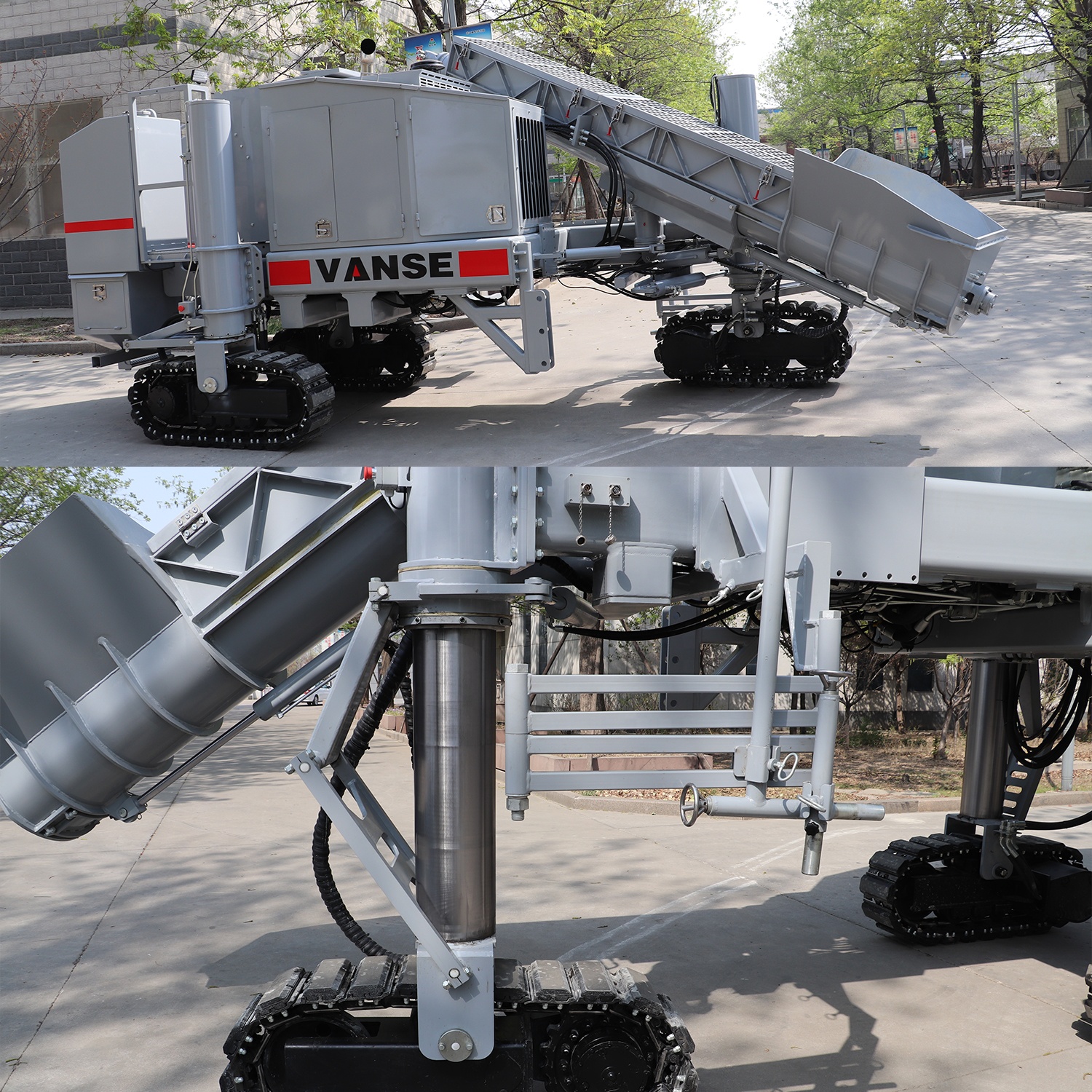 VANSE WS3-14 Concrete Drainage Ditch Slipform Machine Road Curb Slipform Machine Kerbstone Slipform Making Machine Factory