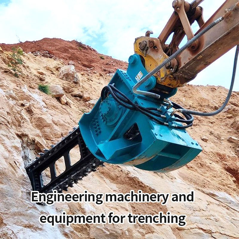 Excavator Multi-Functional Chain Trencher for Highway Drainage Ditch Excavation