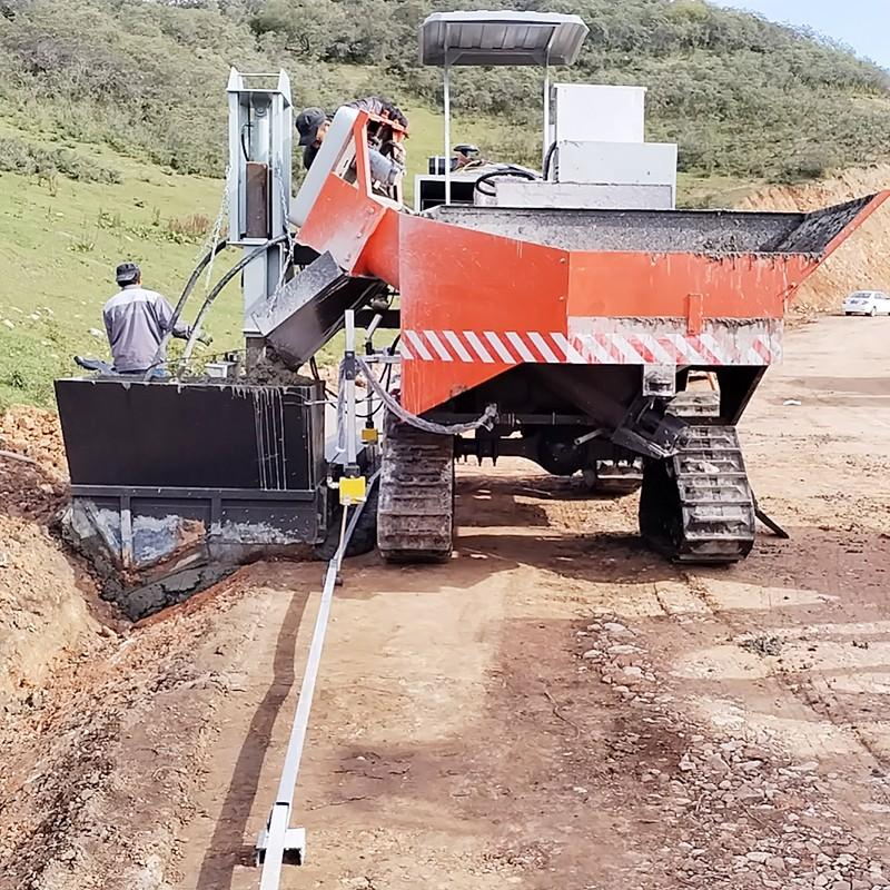 High Efficiency Integrated Gutter Making Machine Concrete Curb Slipform Paver