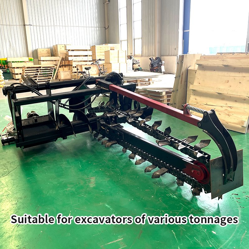 Excavator Multi-Functional Chain Trencher for Highway Drainage Ditch Excavation