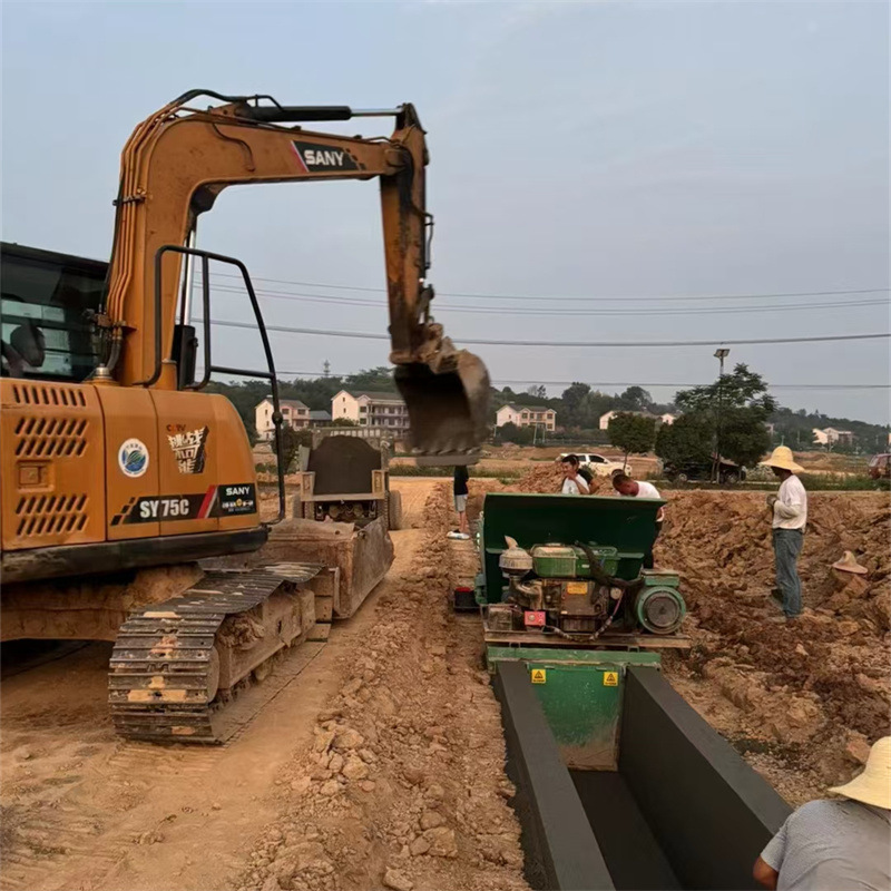 Concrete Cast-in-Place Fully Automatic One-Time Forming Slipform Machine for Irrigation and Farmland Drainage Ditches