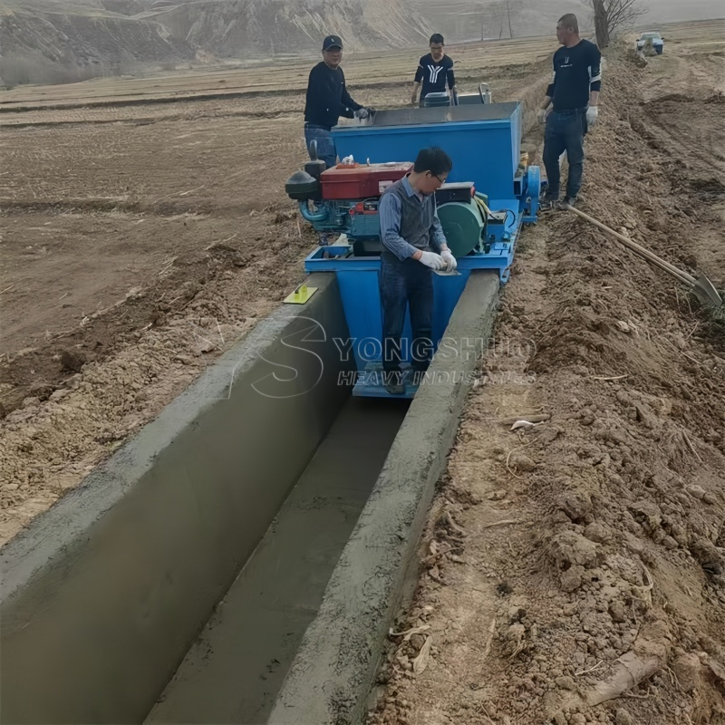 Rectangular Pavement Channel Forming Machine