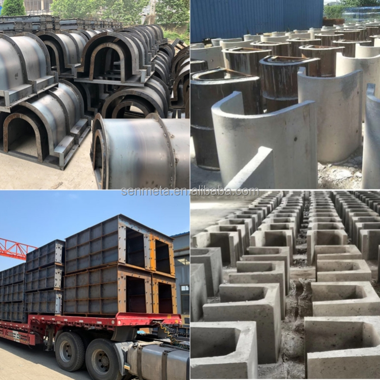 Lower Price Factory Supplier Sale U Shape Channel Precast Concrete Drain Trench Mold Forming Machine for Rain Storm Pipeline