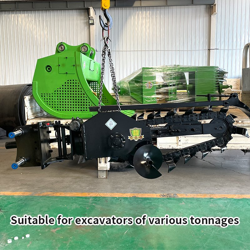 Excavator Multi-Functional Chain Trencher for Highway Drainage Ditch Excavation
