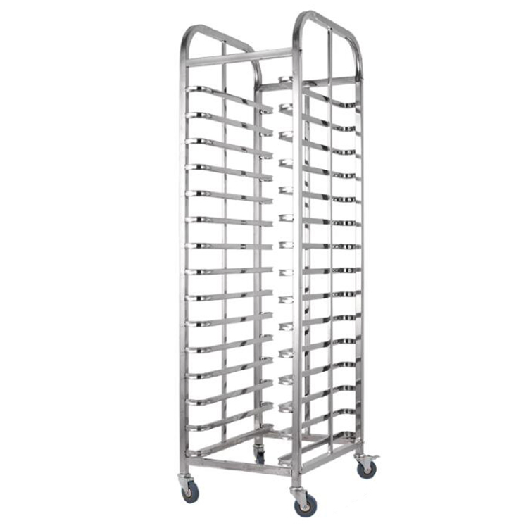 Bakery Trolley Baking Tray Cooling Rack Stainless Steel Bread Bun Pan Rack Trolley Cart