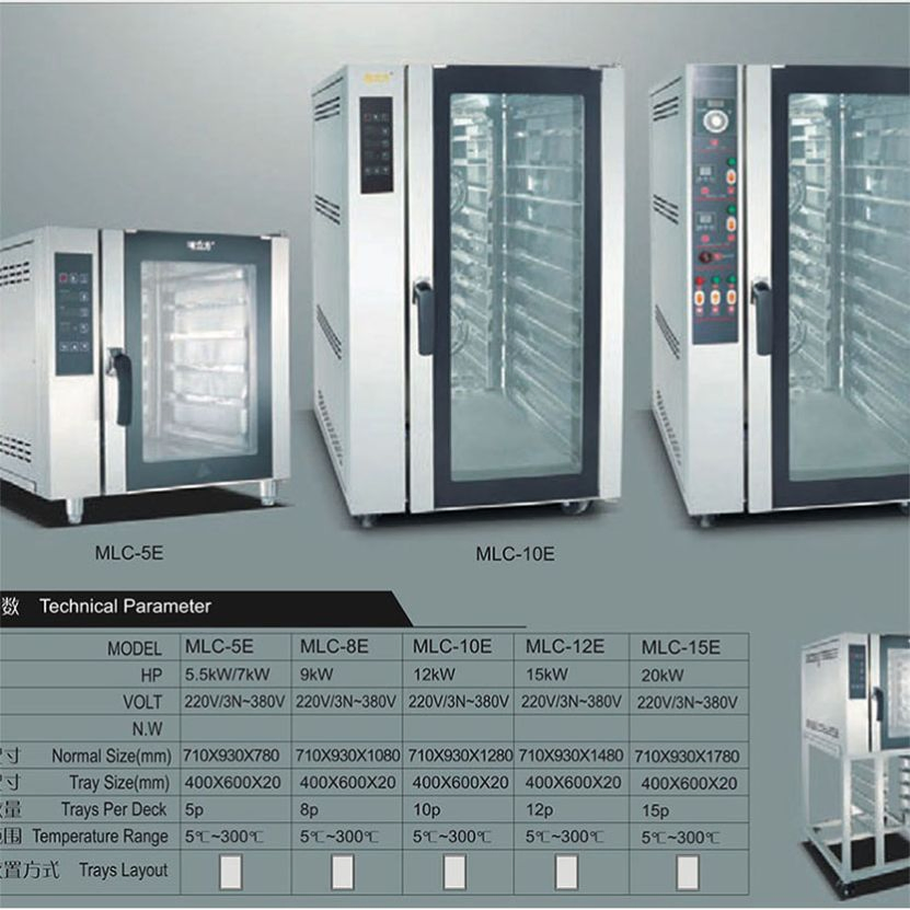 Quality Commercial 10 Trays Kitchen Bakery Food Equipment Industrial Electric Pizza Oven Hot Air Convection Oven Baking Oven with Steam System Bread Machine