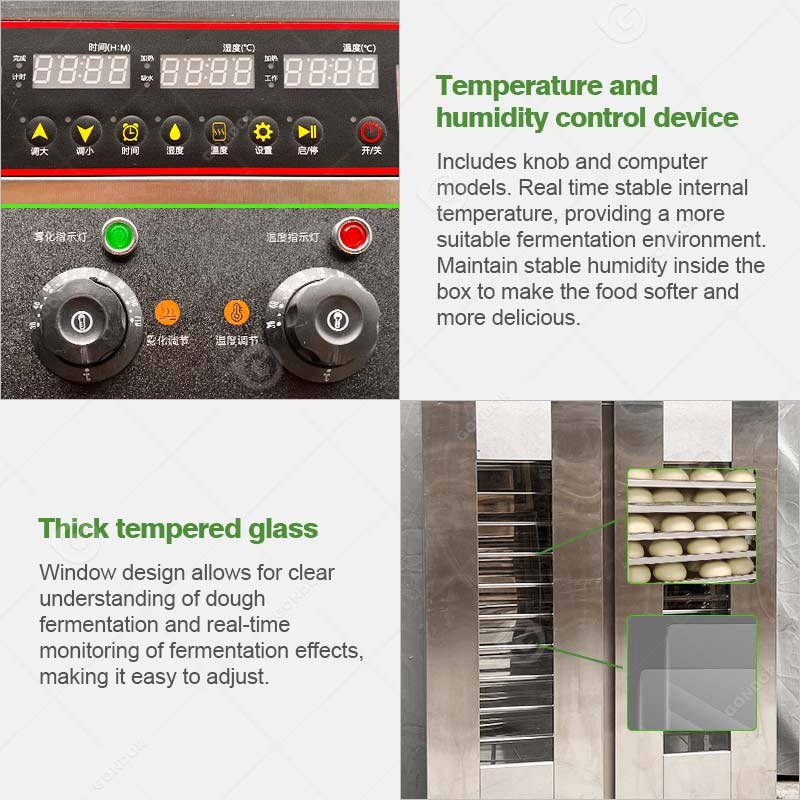Automatic Commercial 13 Tray Electric Fermenter Bakery Europe Digital Fermentation Room Bread Box Proofing Cabinet Machine