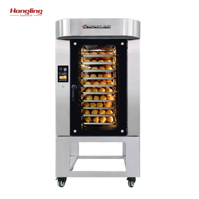 Industrial 10 Trays Rotary Electric Convection Oven with Steam