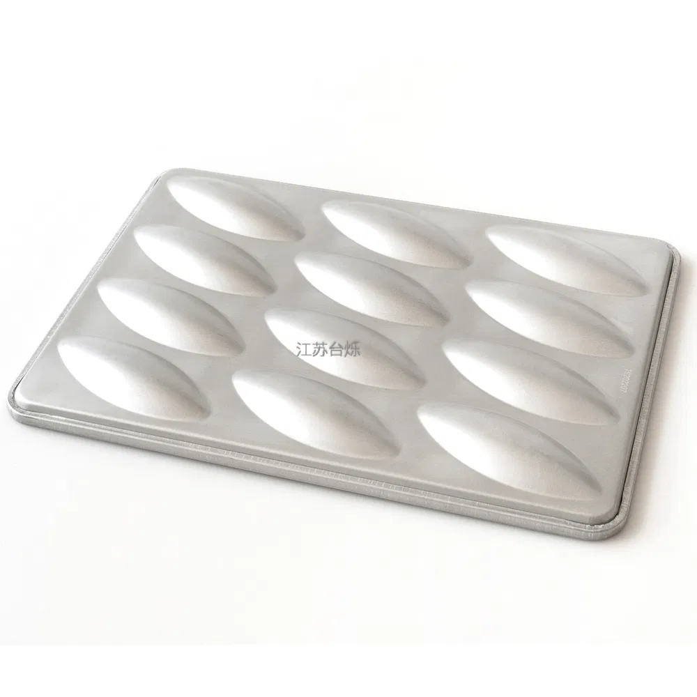 Non-Stick PTFE Coated 12 Cavity Croissant Tray Bread Baking Pan for Bakeries Bakeware Aluminized Steel