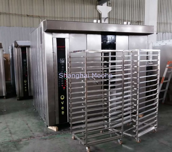 Large Capacity Double Rack 64 Trays Electric Diesel Gas Rotary Oven Industrial Oven Price for Bread Baking Bakery Sale, Bread Bakery Ovens