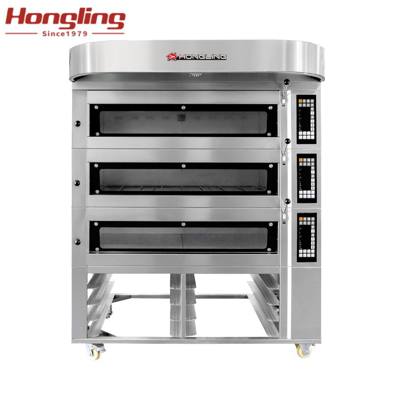 Hongling 3 Deck 9 Trays Luxury Commercial Bread Electric Oven for Bakery