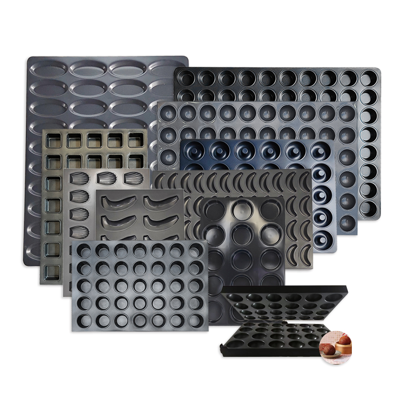 ODM&OEM Durable Heavy Duty Aluminized Steel Non Stick 24-Cup Round Cupcake Muffin Baking Tray Industrial Oven Tray