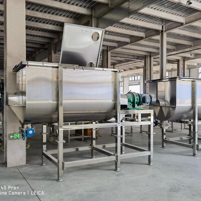 China Industrial Manufacturer Horizontal Ribbon Spiral 300kg 500kg Food Chemical Dry Milk Coco Coffee Powder Sugar Flour Blending Mixer Mixing Machine