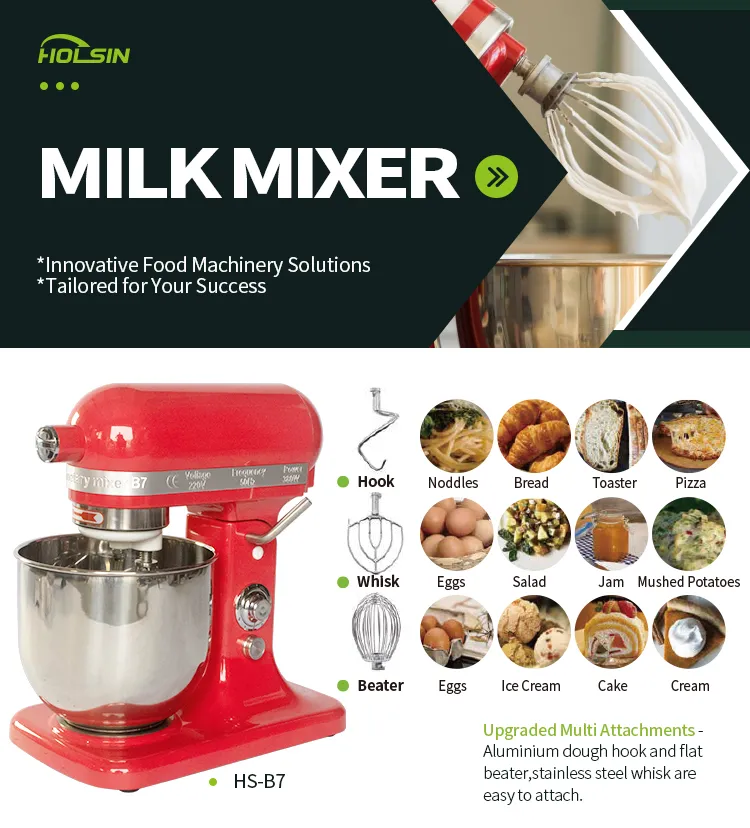 7L Stainless Steel Food Mixer