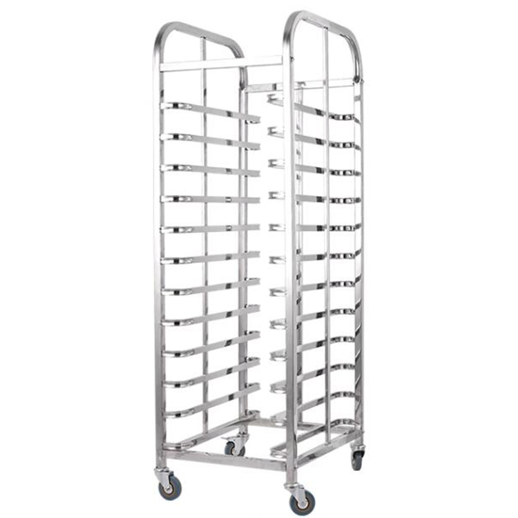 Bakery Trolley Baking Tray Cooling Rack Stainless Steel Bread Bun Pan Rack Trolley Cart