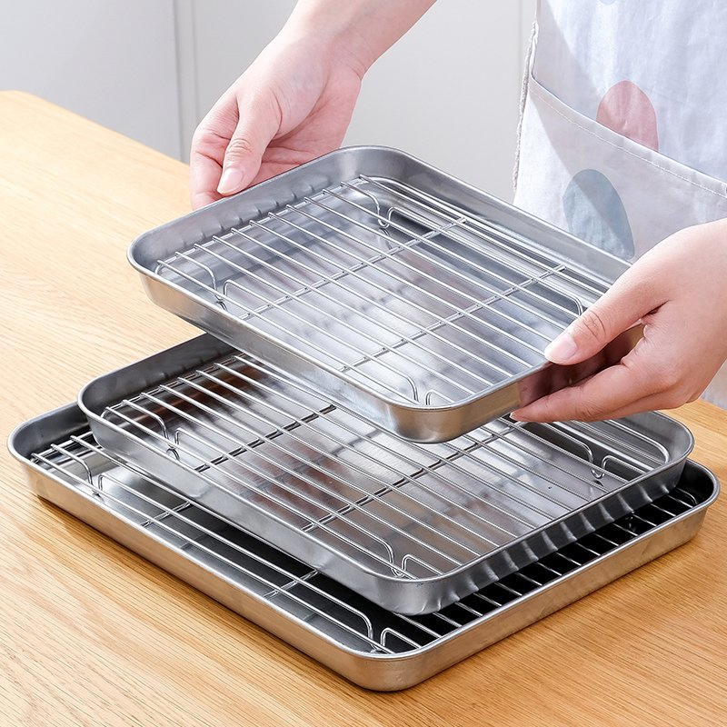 New Design Stainless Steel Baking Pan Wholesale Plate Silverware Food Tray