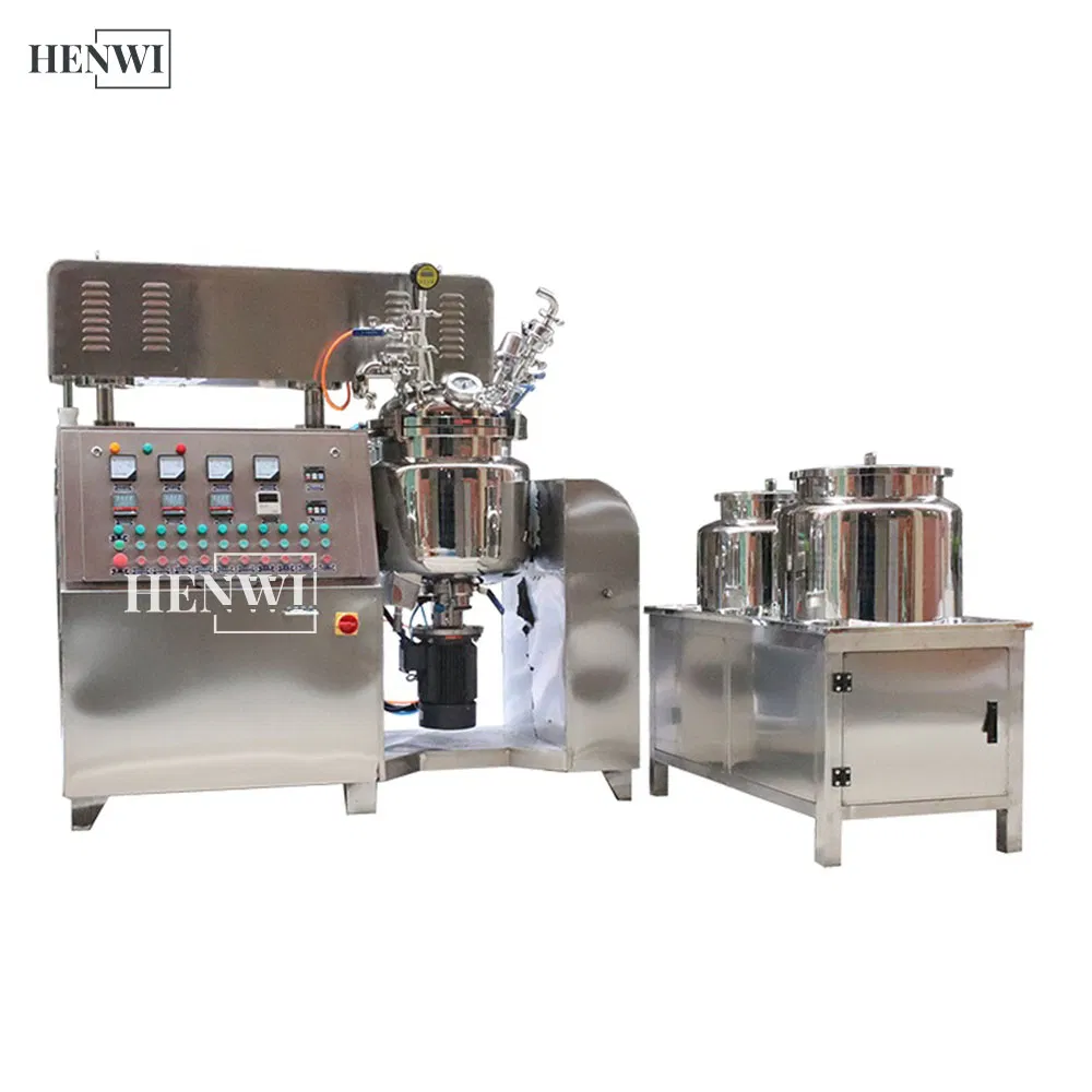 CE New Design Industrial Spiral Ribbon Stirring Blender Mixing Tank with Agitator Food Grade Mayonnaise Cream Vacuum Homogenizer Emulsifying Mixer Machinery
