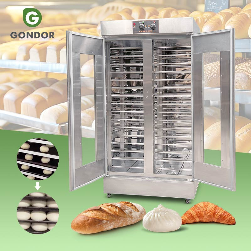 Manufacturer Electric Baking 16 Tray Croissant Bread Fermentation Proofing Dough Retarder Proofer Cabinet Machine