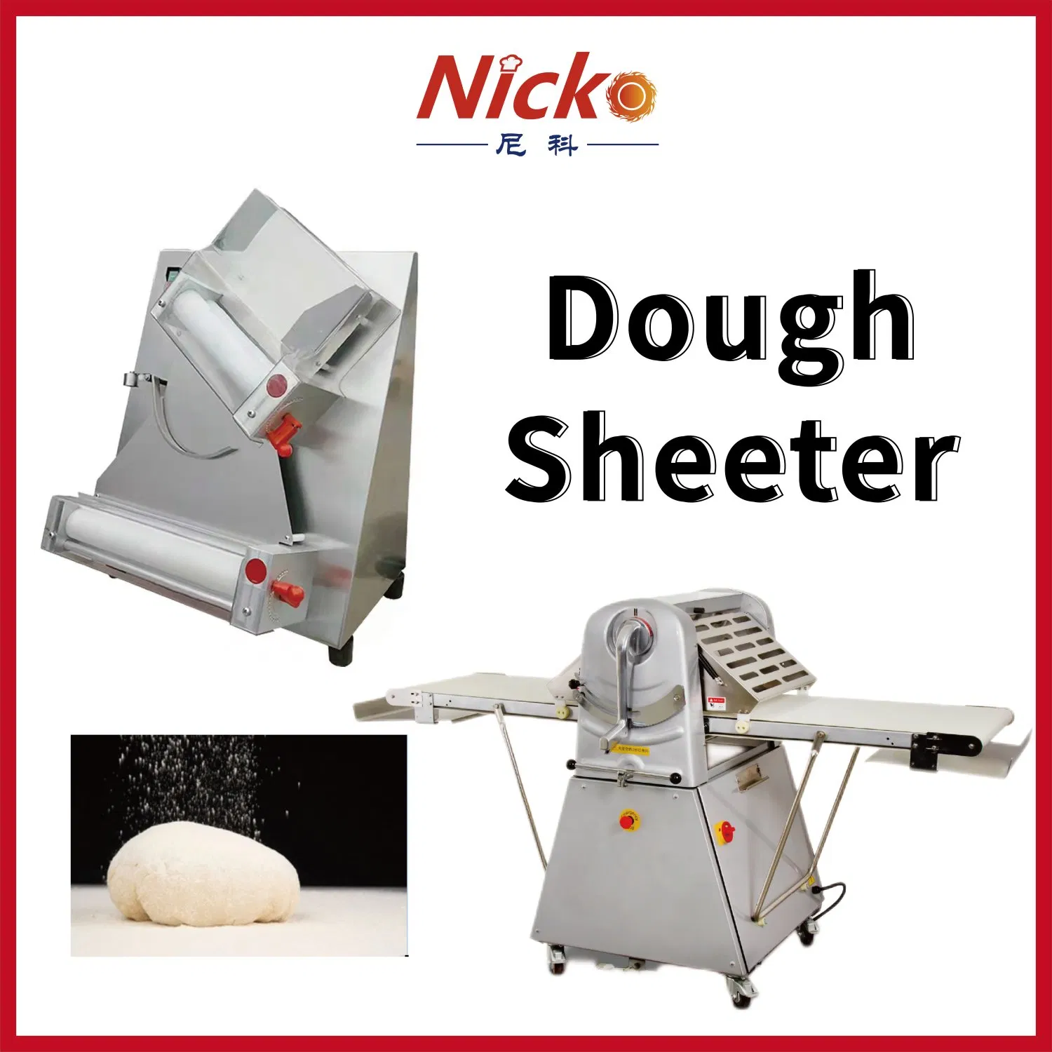 Professional Dough Sheeter Machine for Bakery and Pizzeria Use