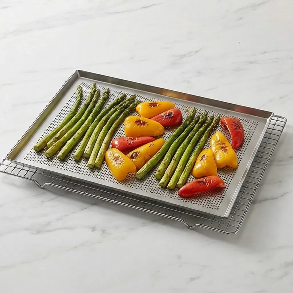 High Quality Sharp Corner Perforated Mold Aluminum Alloy Flat Sheet Baking Tray