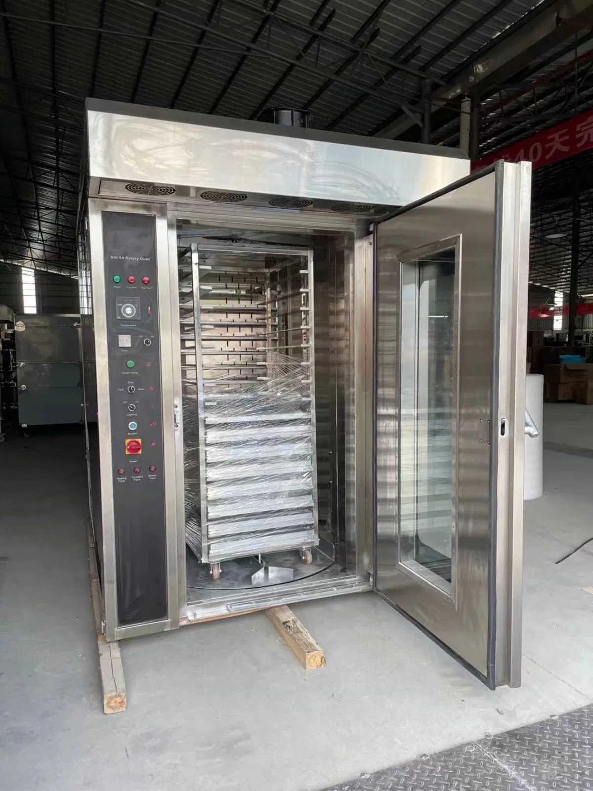 32 Tray Rotary Oven Price Gas Electric Big Rotating Bakery Rotary Rack Oven Baking Loaf Bread Bakery Industrial Oven
