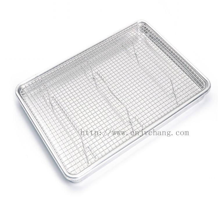 Premium Non-Stick Aluminum Cookie Baking Pan with Cooling Rack