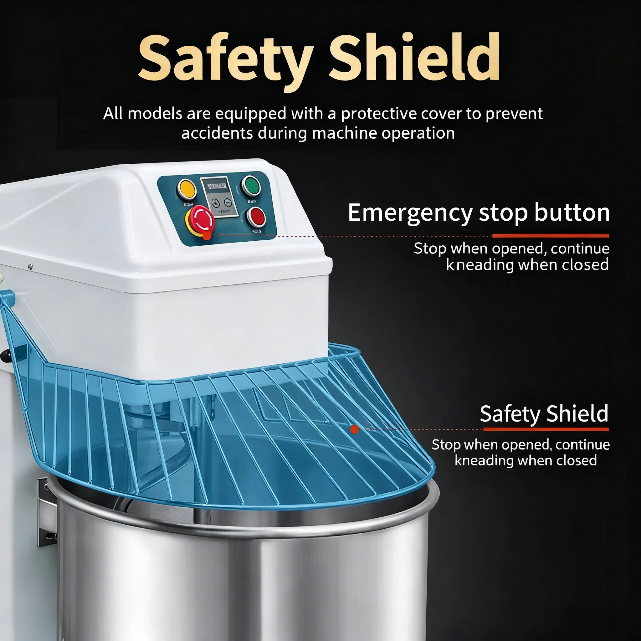 Double Speed Heavy Duty 34L Commercial Bakery Dough Mixer