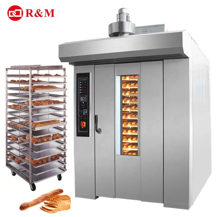 Big Small Rotating Commercial Industrial 5 16 64 32 Tray Baking Machine Gas Diesel Electric Manufacturers Price Bread Rack Rotary Oven for Sale Bakery Equipment