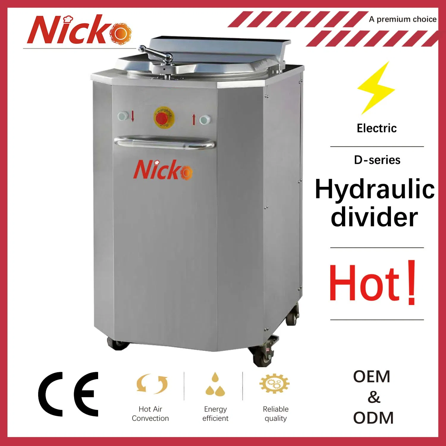 2019 Nicko Industrial Automatic Hydraulic Dough Divider for Bread Maker Machine