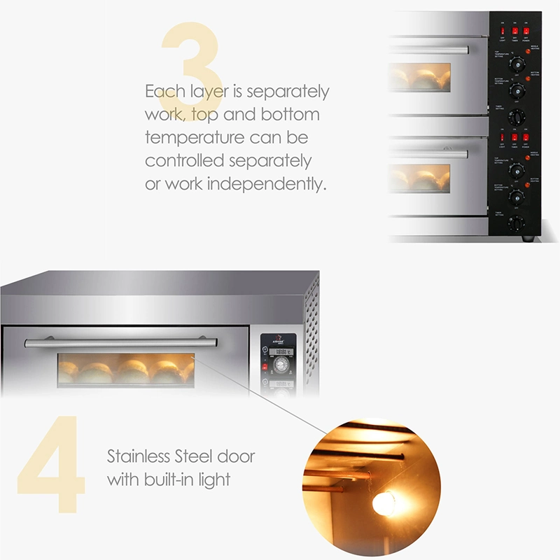 1 2 3 4 Deck 1 2 3 4 6 9 Trays Bakery Equipment Bakery Machine Baking Oven Bread Cake Pizza Ovens