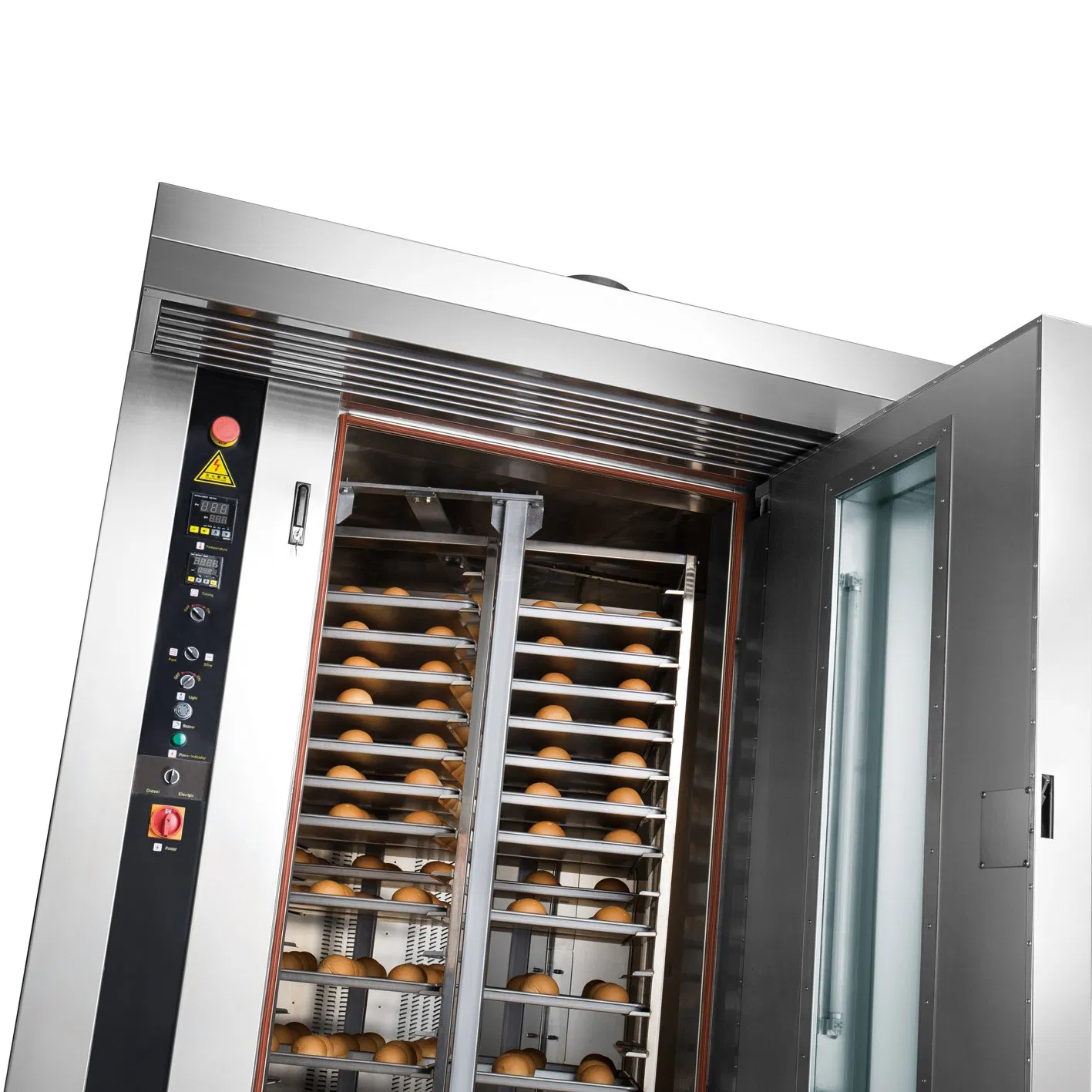Big Rotary Bread Oven for Bakery Price, Baking Bakery Bread 16 Trays 32 Tray Gas Diesel Electric Rotary Rack Oven Gas Rotary Oven