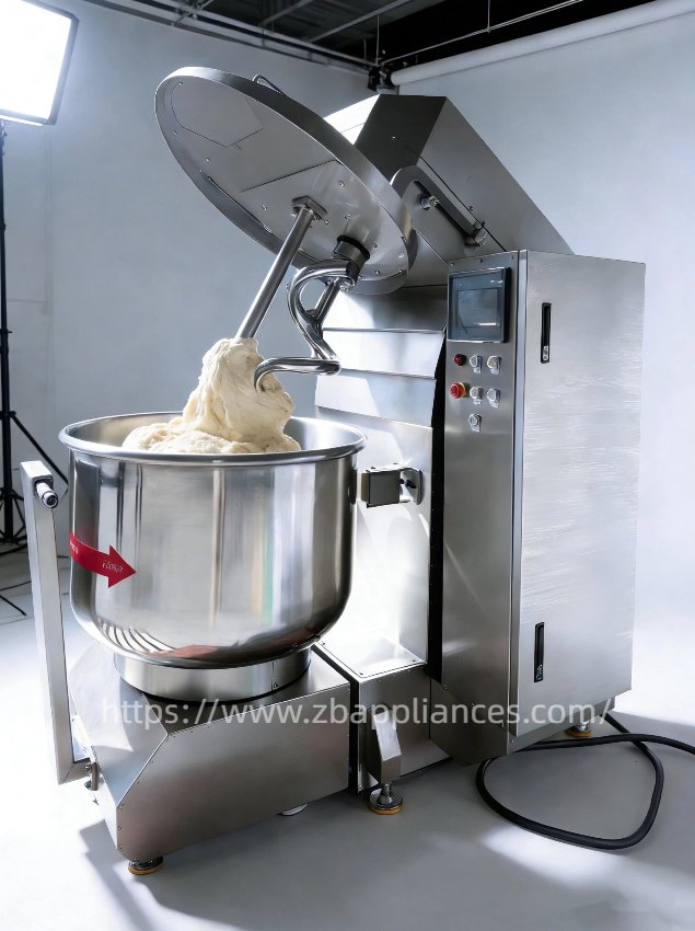 327L 125kg Commercial Bakery off-Cylinder Dough Mixer Heavy Duty Spiral Mixing Machine