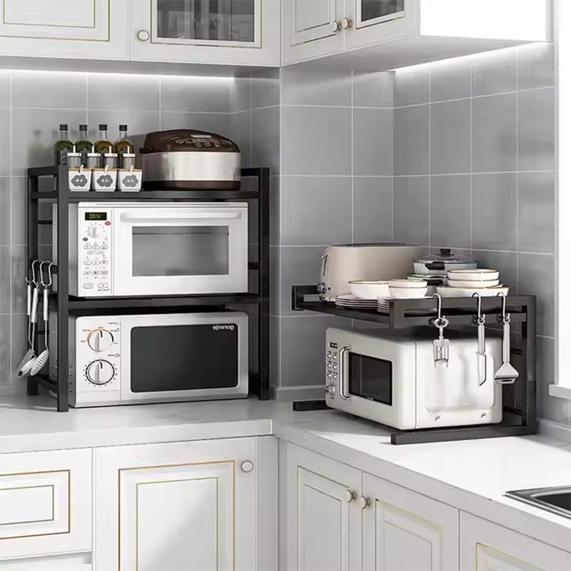 New Style Home Stainless Steel Guangdong Heavy Duty Metal Kitchen Storage Shelf Cup Storage Cooling Wall Easy Assemble Microwave Oven Rack