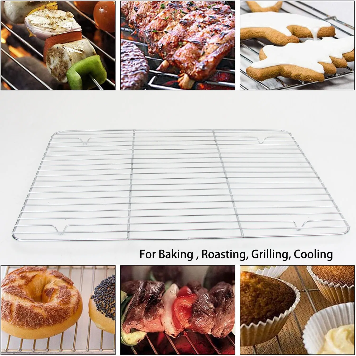 Kitchen Bakery Wire Baking Trays Cooling Rack Grill Mesh