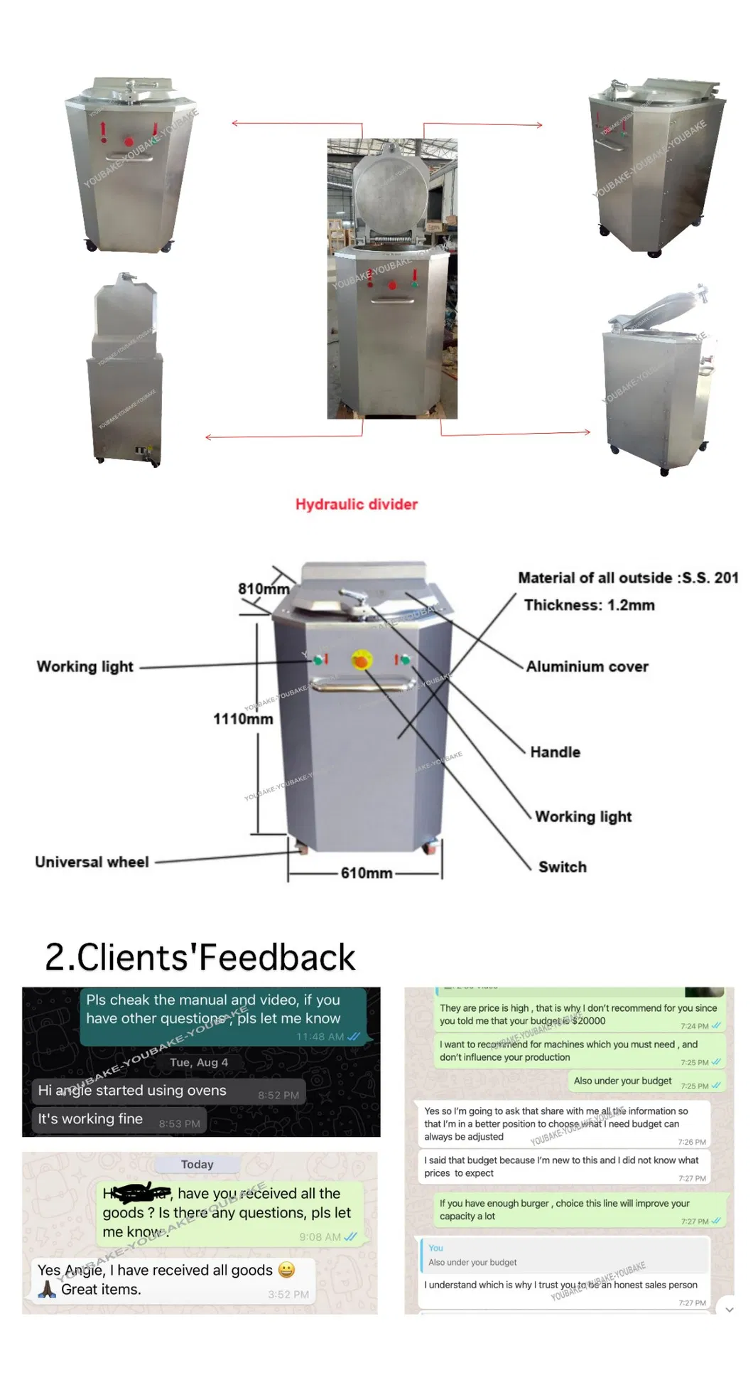 Automatic Hydraulic Dough Divider 3