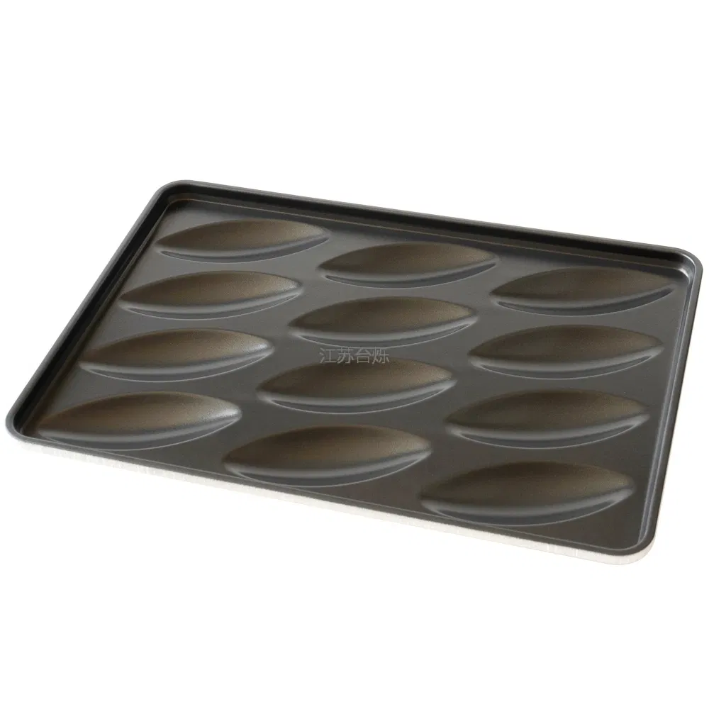 Non-Stick PTFE Coated 12 Cavity Croissant Tray Bread Baking Pan for Bakeries Bakeware Aluminized Steel