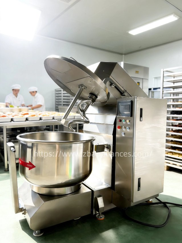 327L 125kg Commercial Bakery off-Cylinder Dough Mixer Heavy Duty Spiral Mixing Machine