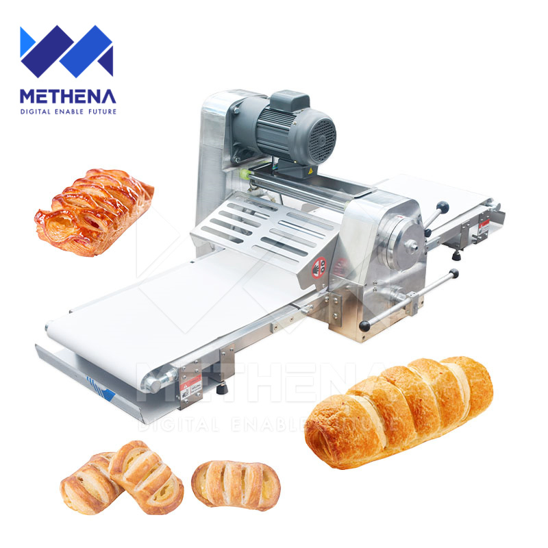 Industrial Commercial Counter Top Pizza Dough Roller Mini Puff Pastry Dough Flatter Sheeter