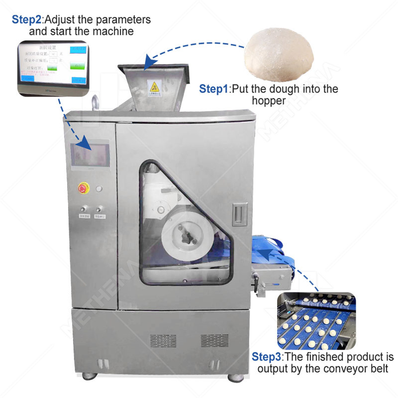 New Product Golden Supplier Industrial Electric Bakery Pizza Bread Cookie Machine Dough Rounder Divider