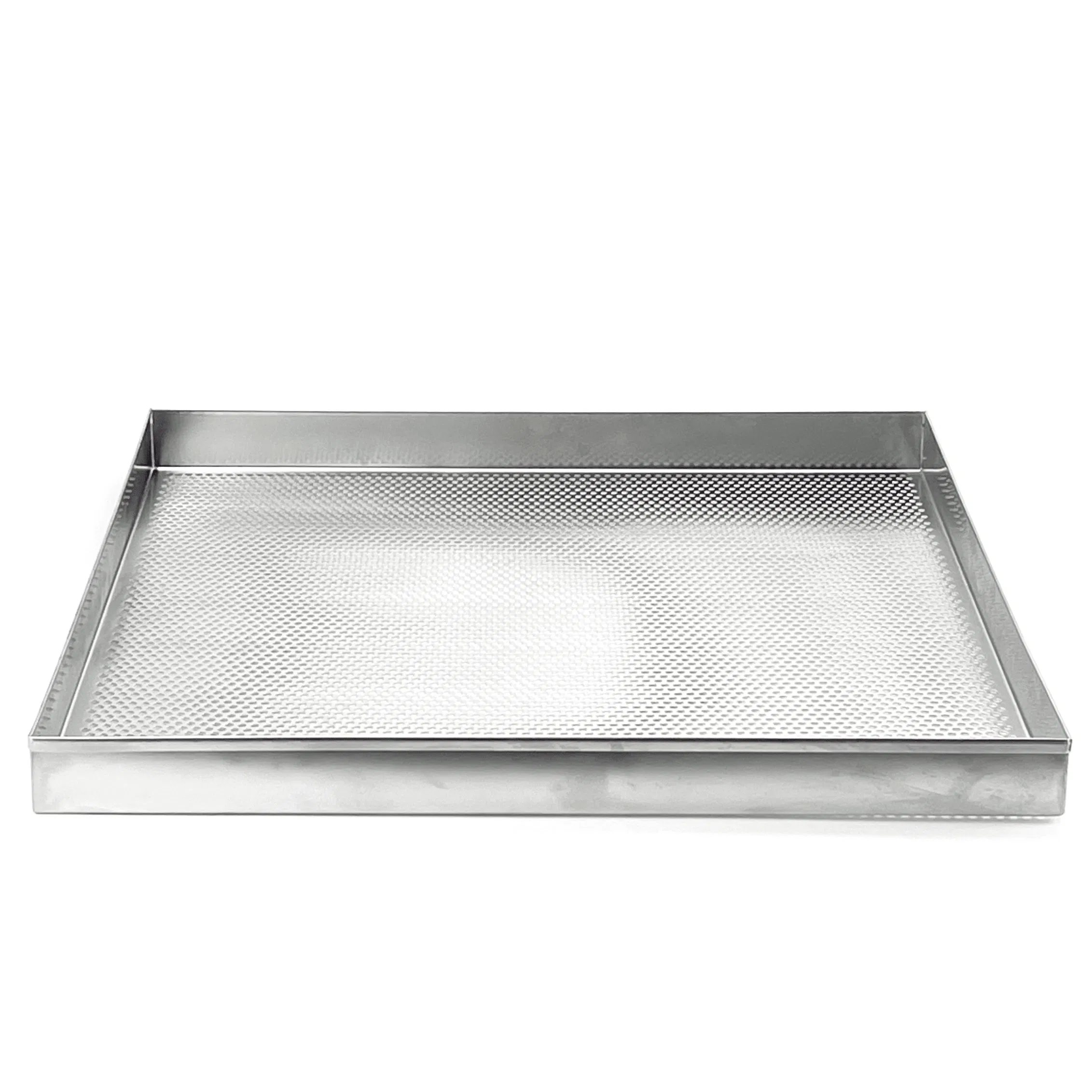 Industrial Perforated Baking Tray for Food Dryer - Rimmed Stainless Steel Tray for Bakery &amp; Food Industry